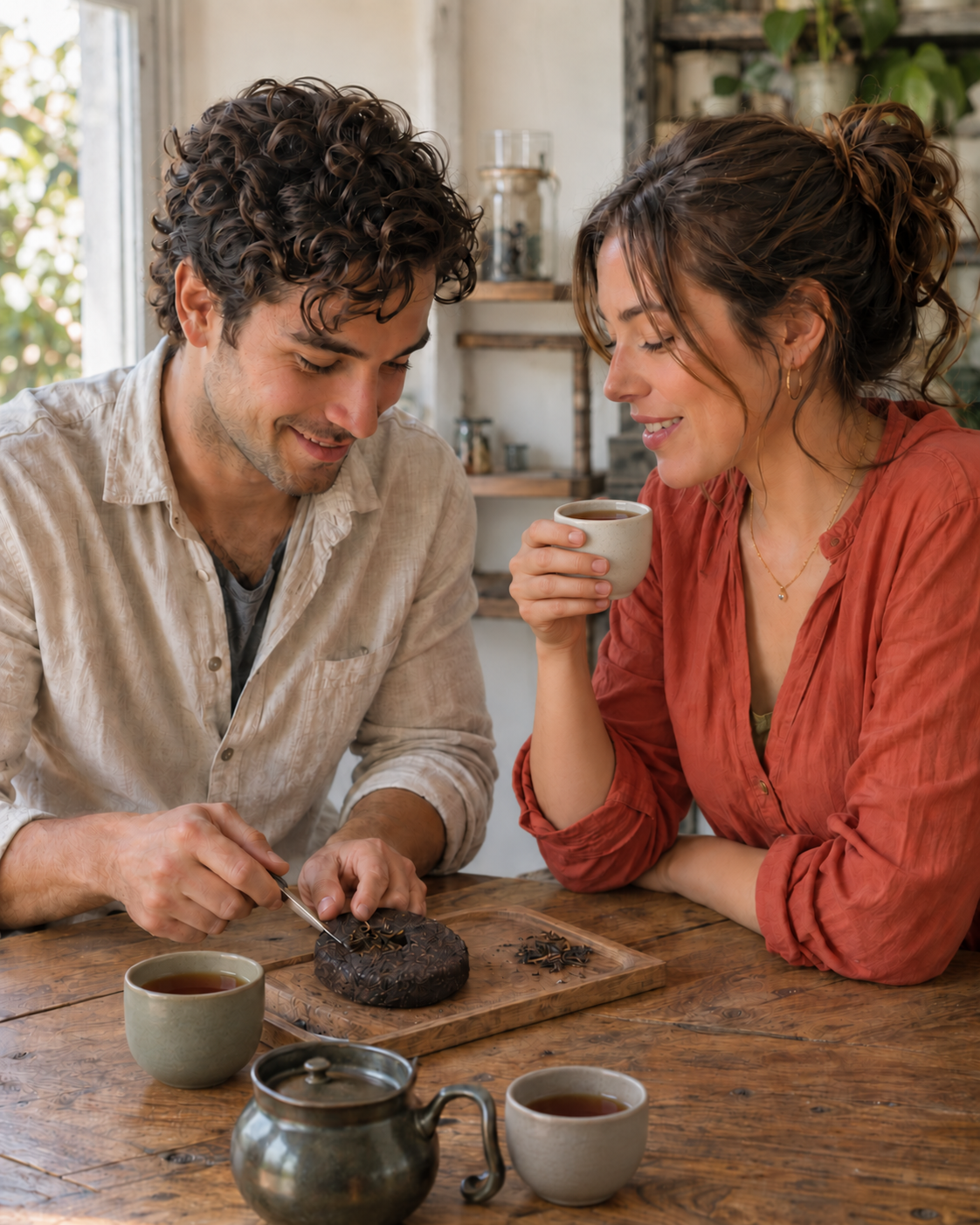 Pu-erh tea közös elkészítése és kóstolása